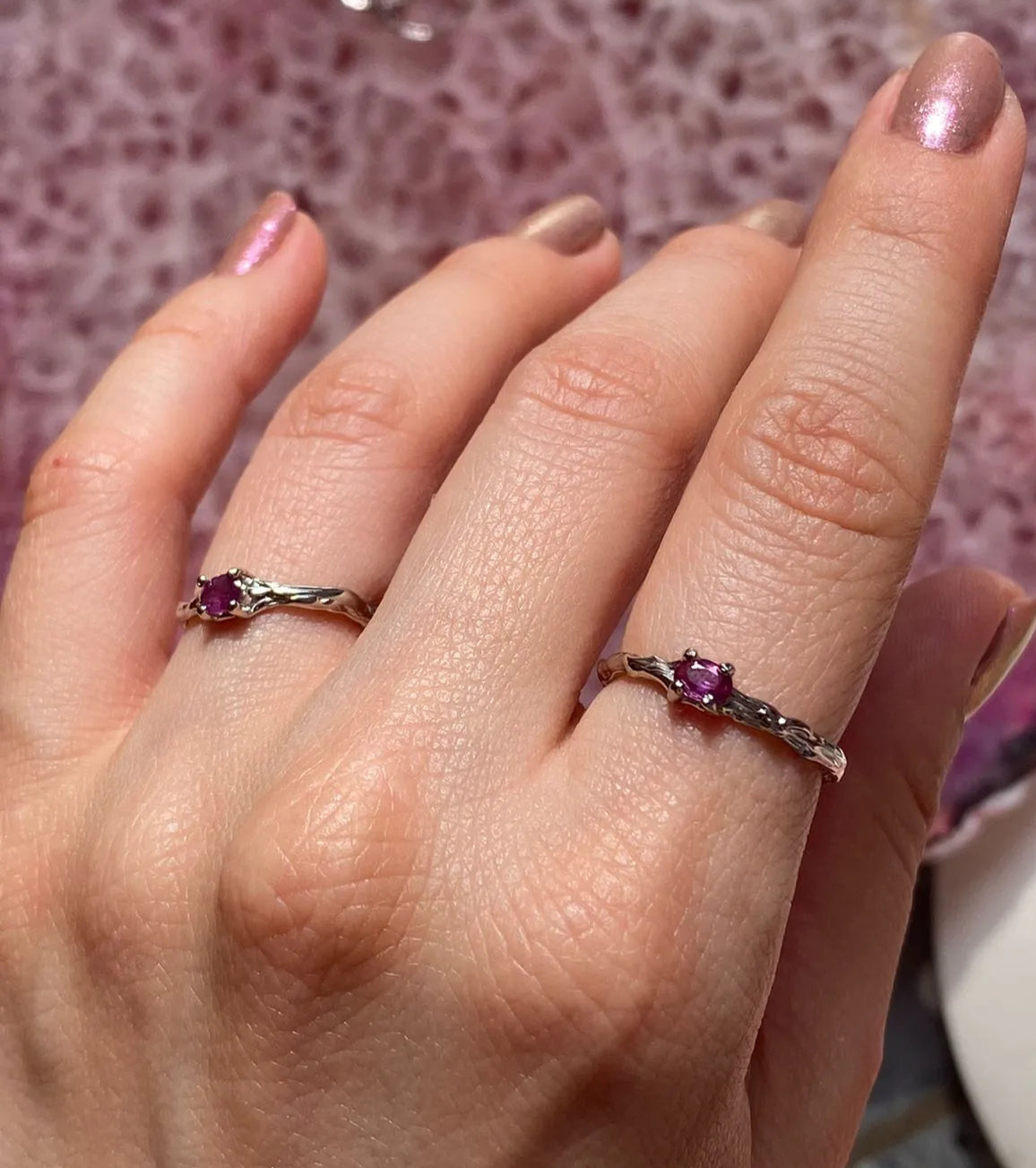 Anillo magma Rubí