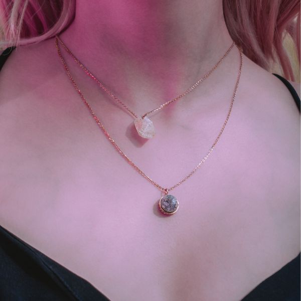 Cosmos gargantilla rosa Deltum jewelry
